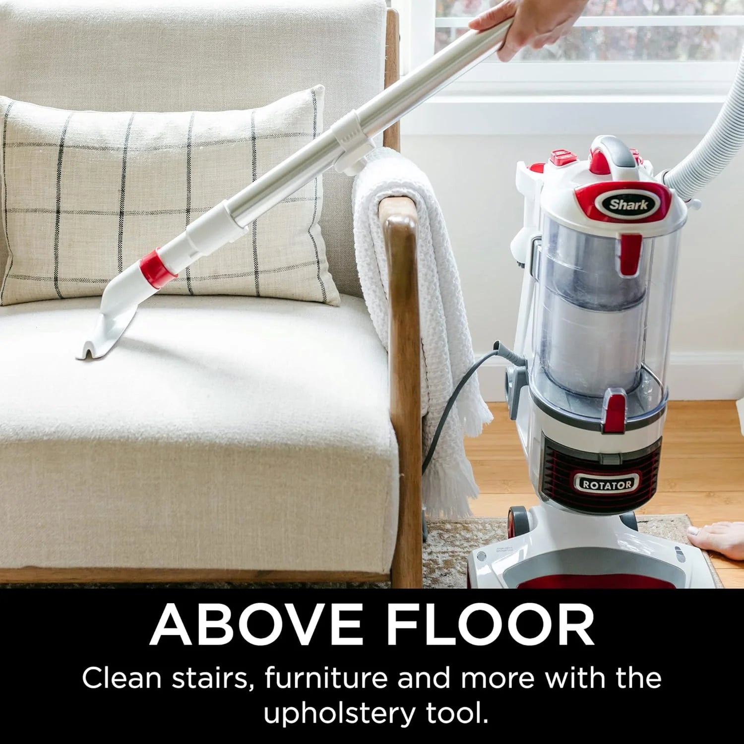 Upright Vacuum Navigator Lift-Away Deluxe with Large Dust Cup Capacity HEPA Filter Swivel Steering Upholstery Tool & Crevice Tool