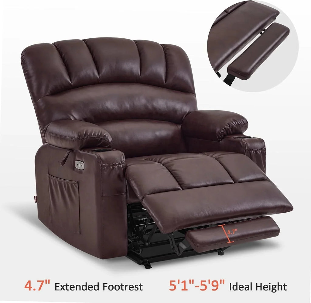 Heated Lift Recliner for Seniors with USB & Cup Holders