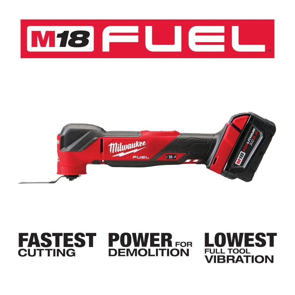 2836-21 M18 FUEL 18V Lithium-Ion Cordless Brushless Oscillating Multi-Tool Kit with one 5.0 Ah Battery, Charger and Tool Bag