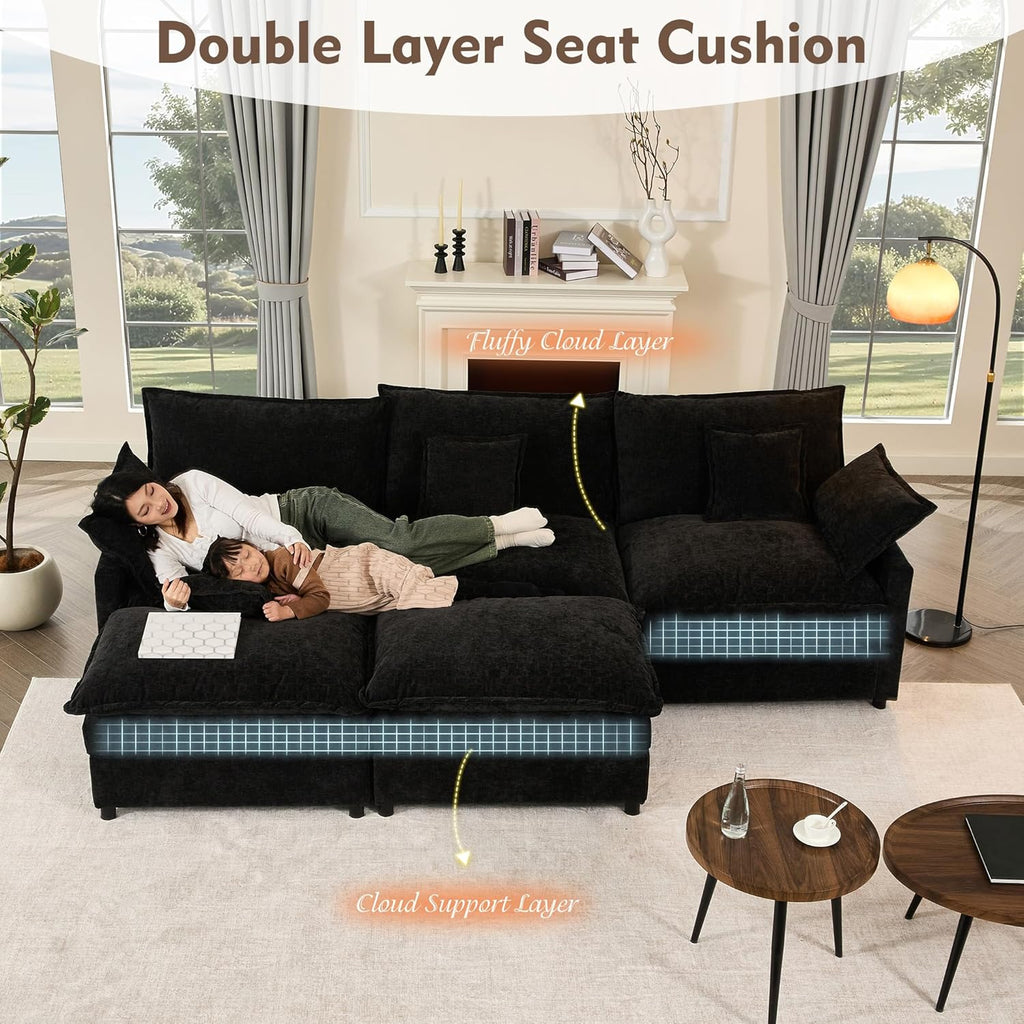 108 U-shaped sofa modular sofa three-seater comfortable cloud sofa