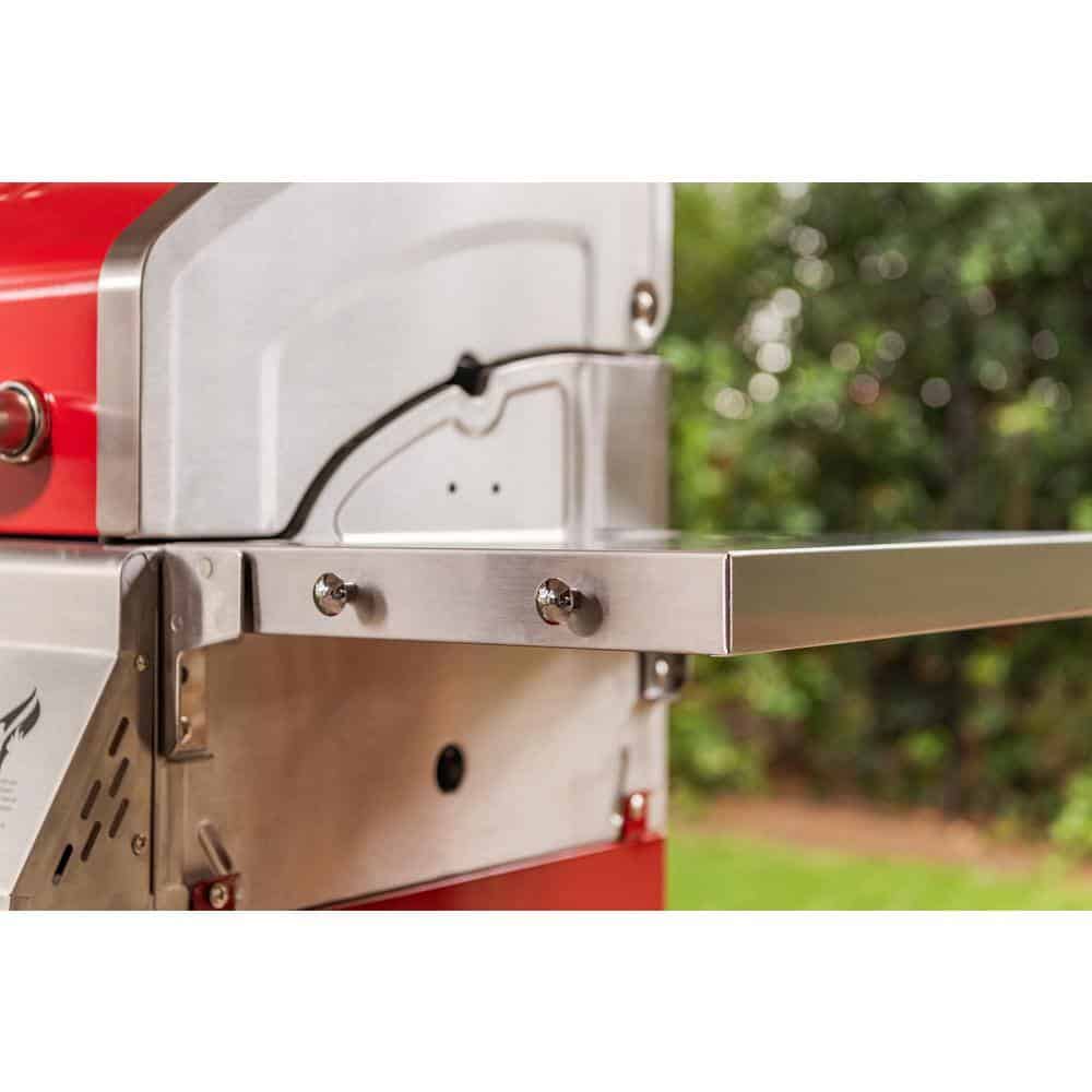 2-Burner Propane Gas Grill, Red – Stainless Steel, 28,000 BTUs, Compact Design