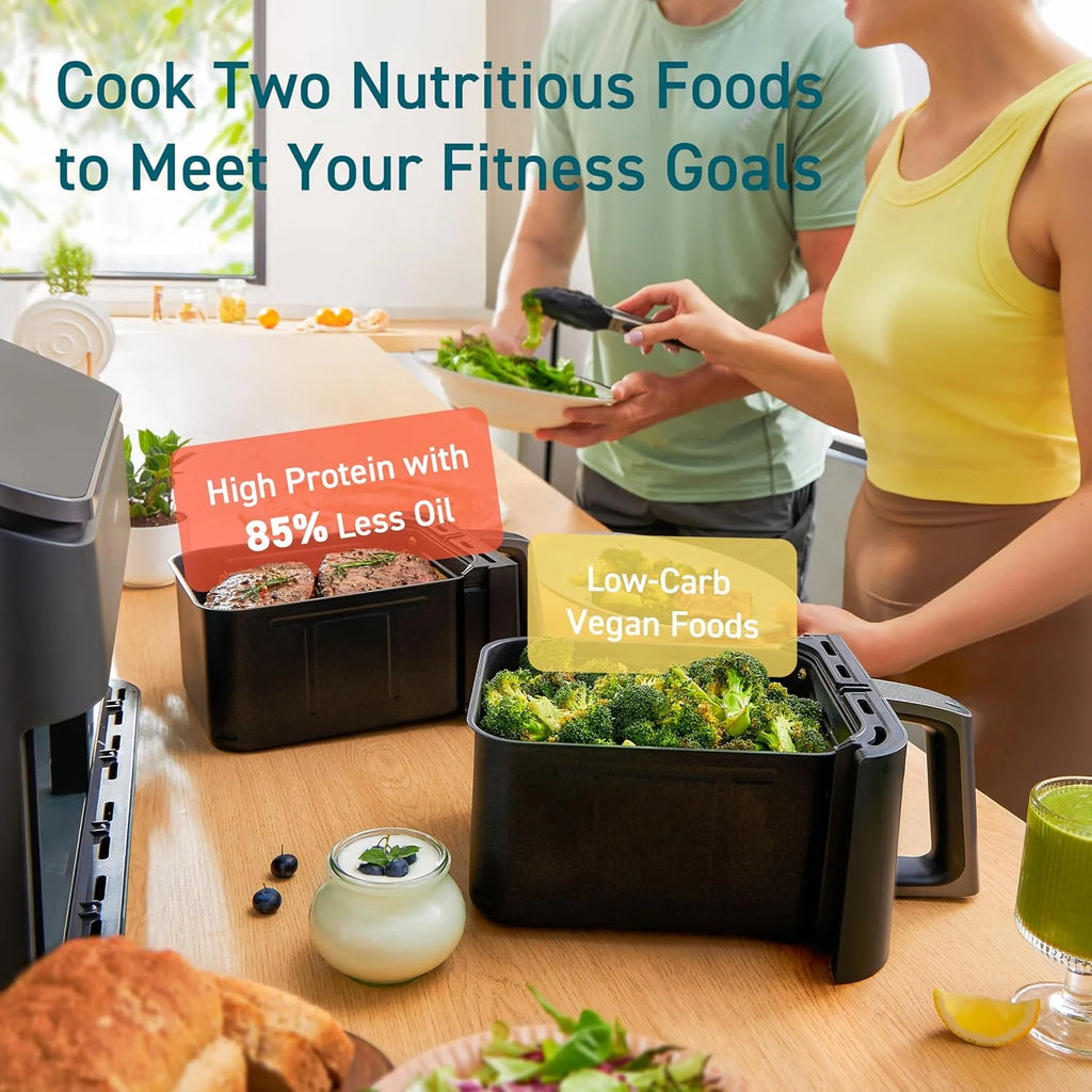 COSORI Dual Air Fryer 9Qt 10-in-1for Easy Cooking Dishwasher Safe