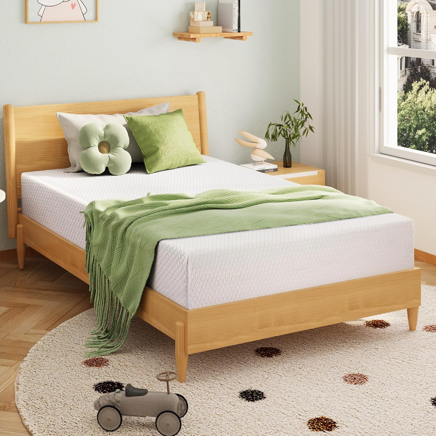 8-inch double mattress with memory foam for medium firm support