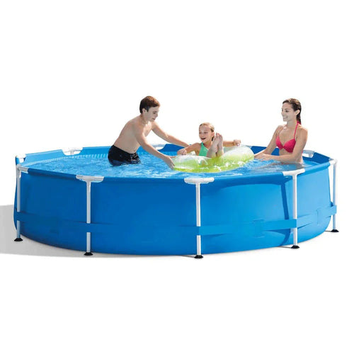 10 ft. x 10 ft. Round 30 in. Deep Metal Frame Pool w/ Pump & Type H Filters (6 Pack) & 10′ Round Pool Cover 6 x 29007E + 28201EH + 28030E