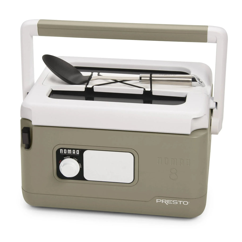 PRESTO 8-QUART NOMAD TRAVELING SLOW COOKER IN TAN