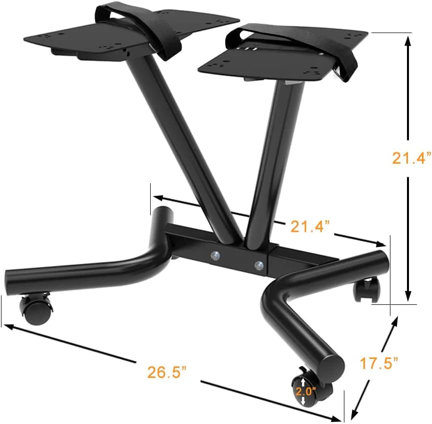 Dumbbell Stand Fitness Dial Dumbbell Rack with Adjustable Belt for Home Gym Set