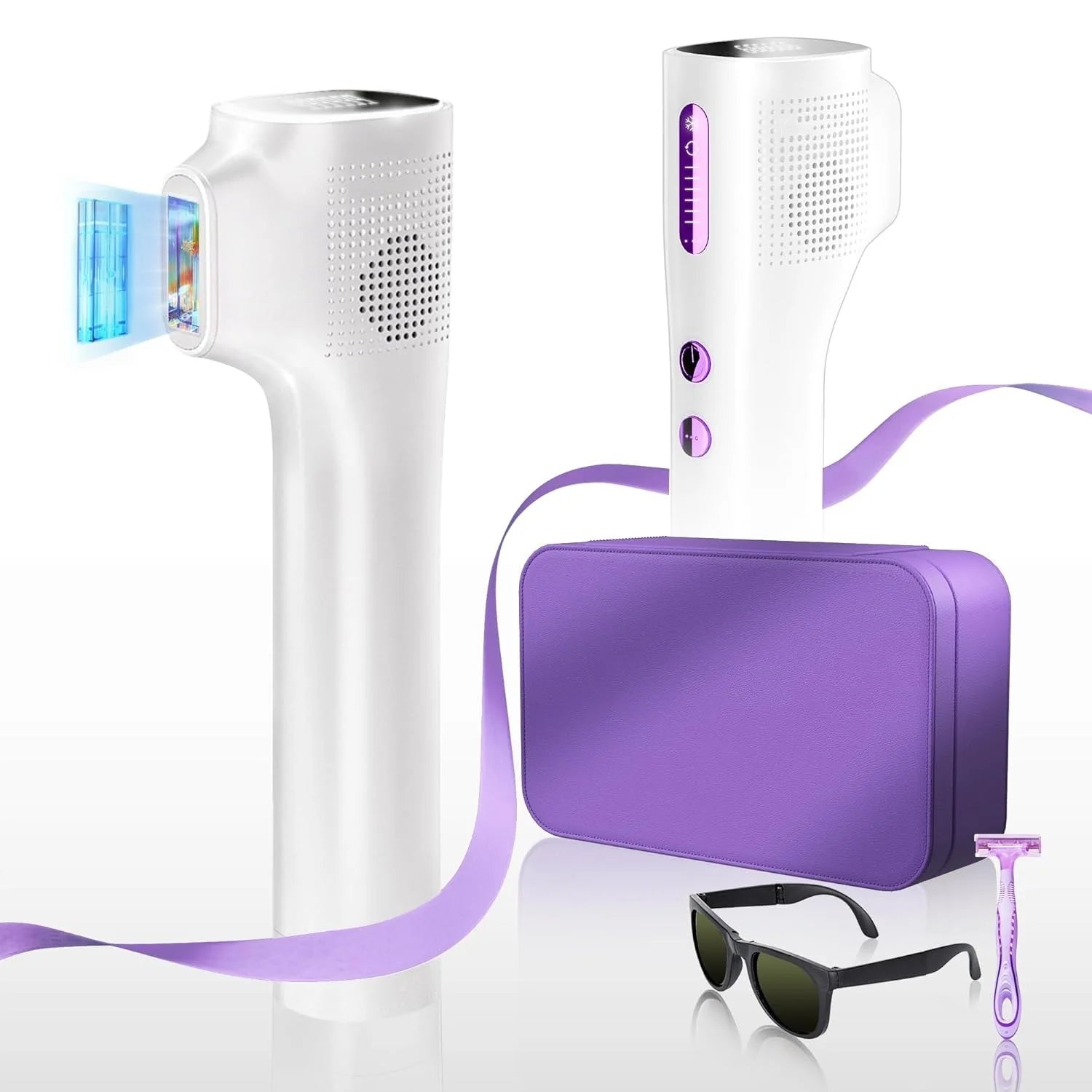 Laser Hair Removal Device for Women and Men, IPL Painless Sapphire Laser Hair with 40��F Ice-Cooling System, Safe for Body Treatment, Long-Lasting Hair Removal from Home, Face, Legs, Back Bikini Line
