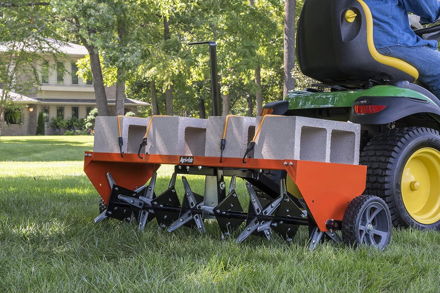 Agri-Fab 45-0604 18 x 48 Tow Behind Poly Lawn Roller 550 lbs Weight with Water, Poly Drum and Steel Frame, with Plug. Designed for Lawn and Garden Tractors