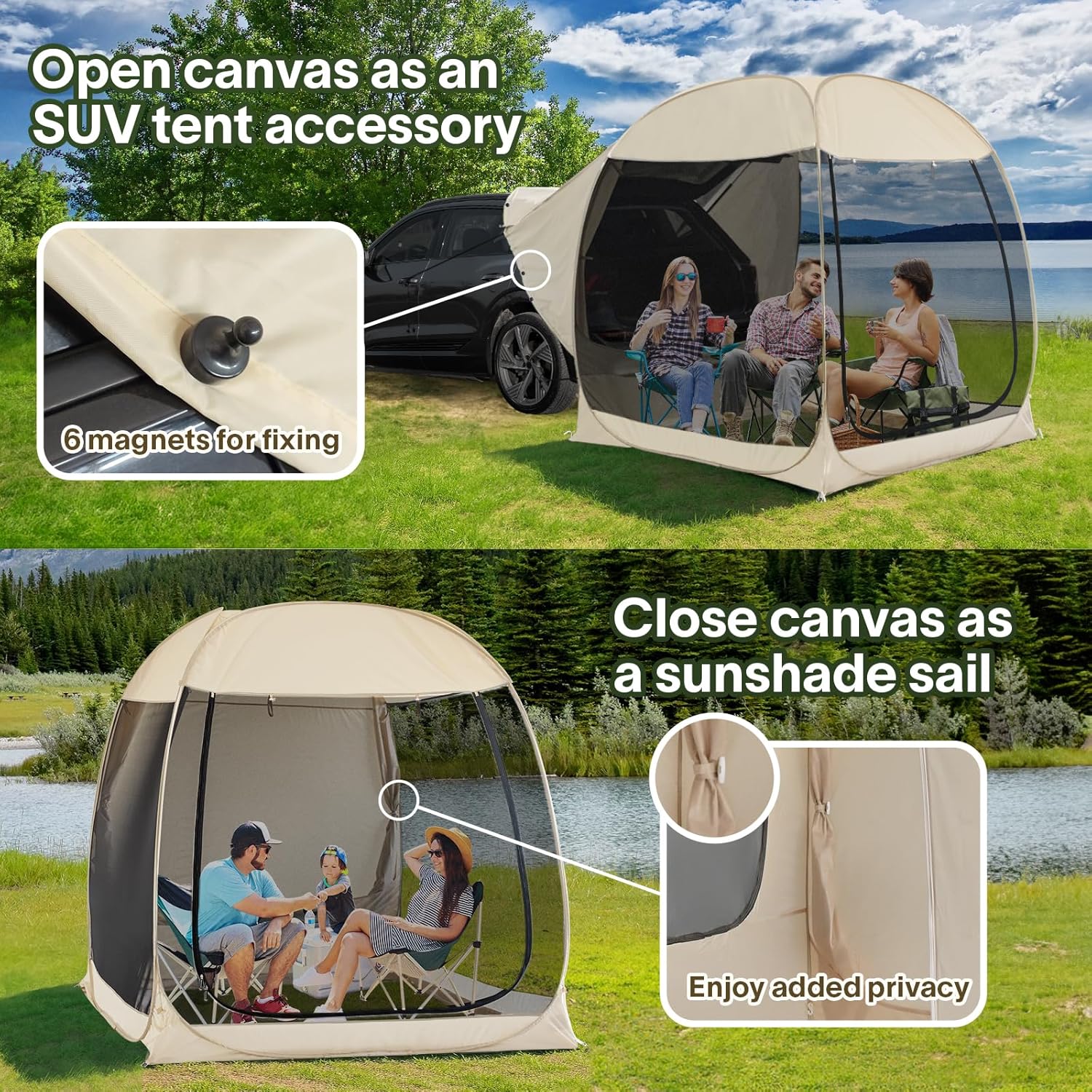 Alvantor Screen House Gazebo Pop Up Igloo Screened Canopy Tent with Mosquito Netting Sides
