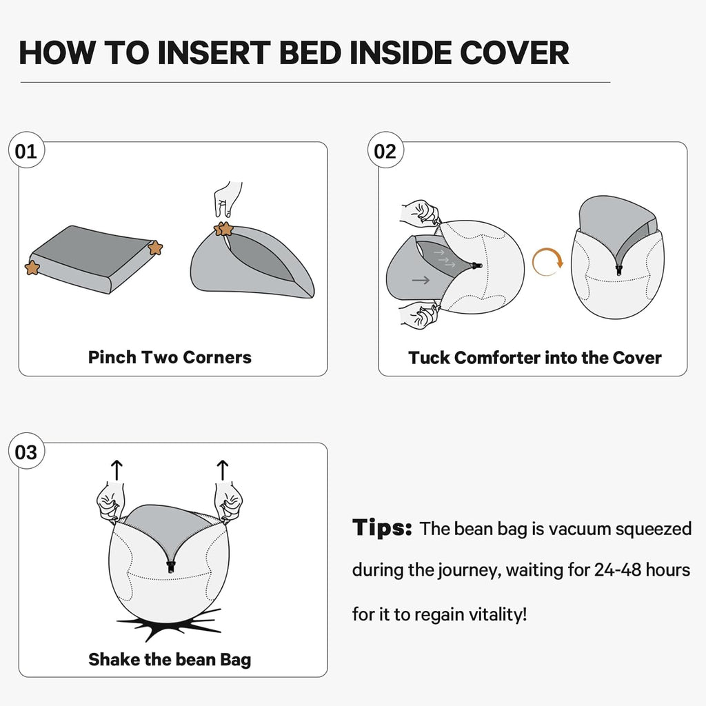 Giant Bean Bag Chair Convertible Bean Bag Bed