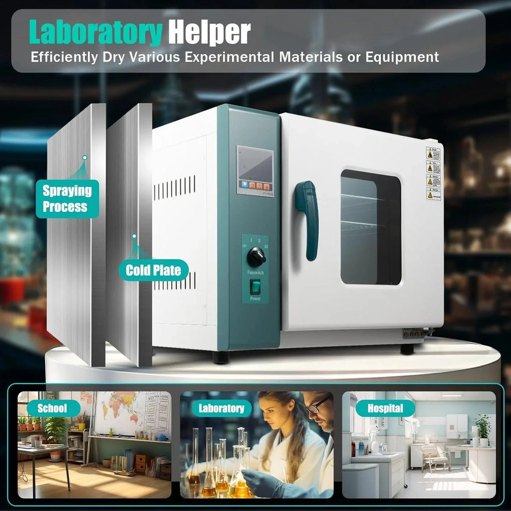 110V 1000W Horizontal Electric Blast Drying Oven 45L/12Gal Lab Forced Air Convection Drying Oven with Intelligent Temperature Controller for Industrial, Schools, Research Institutes