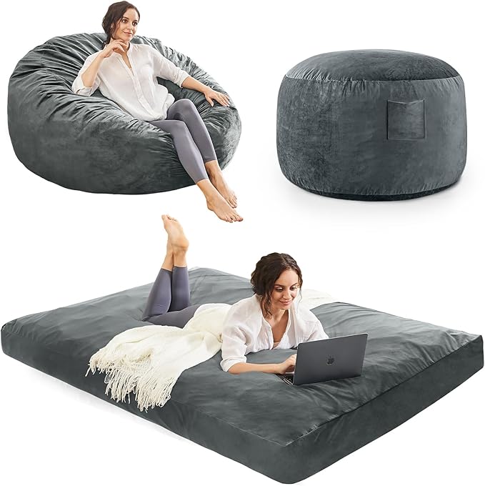 Giant Bean Bag Chair Convertible Bean Bag Bed