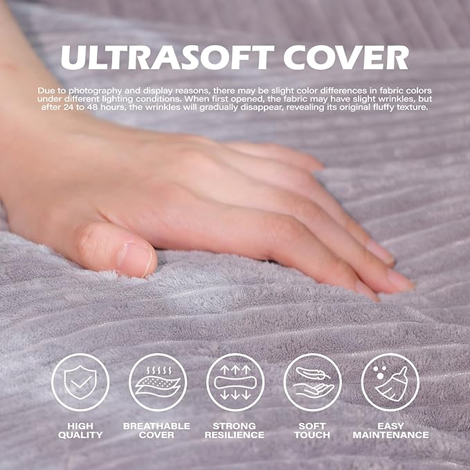 Floor Lazy Sofa for Living Room Gaming & Reading (M-Slate Grey)
