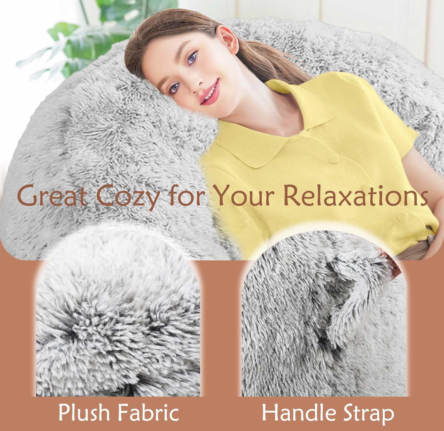 Plush Faux Fur Bean Bag Chairs