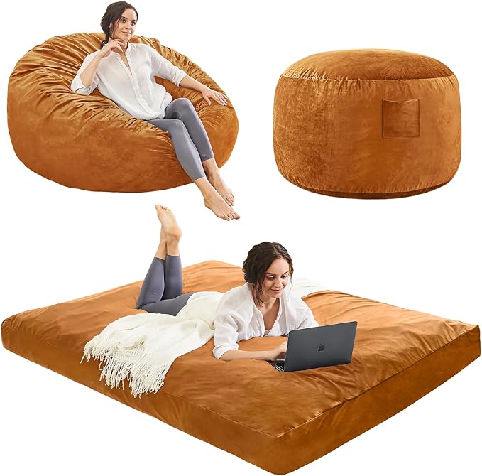 Giant Bean Bag Chair Convertible Bean Bag Bed