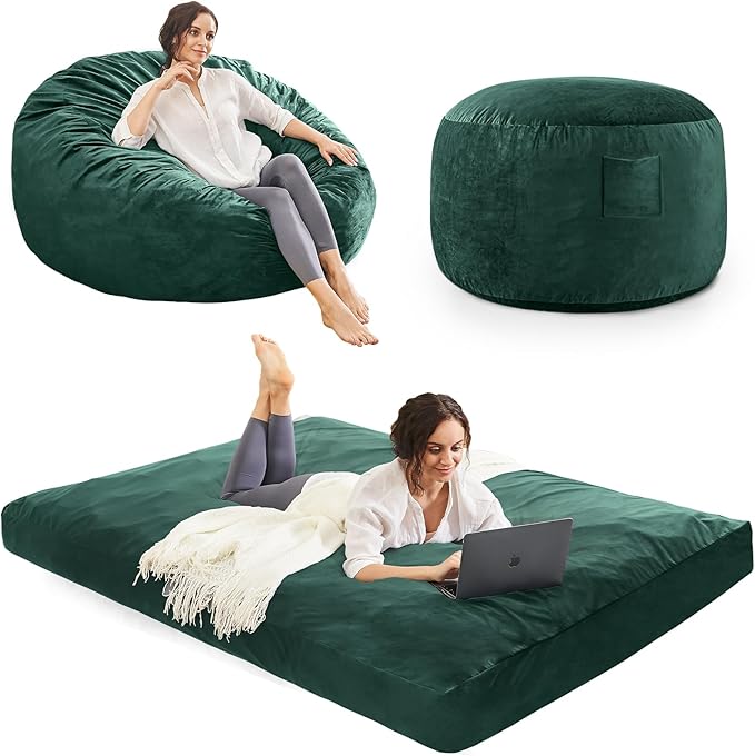 Giant Bean Bag Chair Convertible Bean Bag Bed