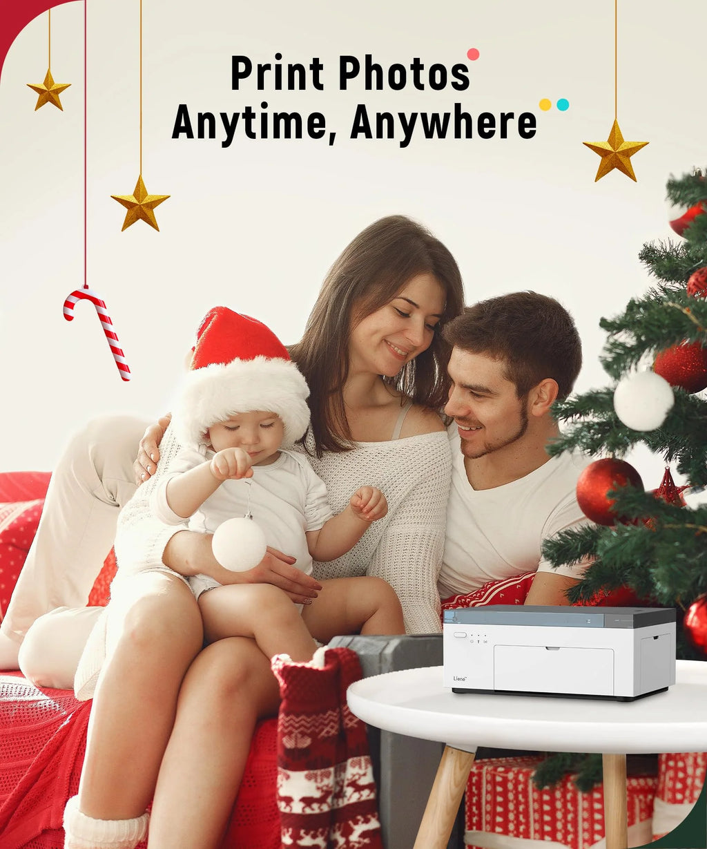 Liene 46 Photo Printer with Wi-Fi, 100 Sheets, Thermal-Dye Sublimation, for iPhone & Android
