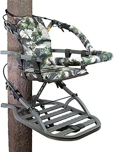 Summit Viper SD Climbing Treestand ?? Lightweight Aluminum, Foam Padded Seat, 300 lbs Capacity, Includes Safety Harness