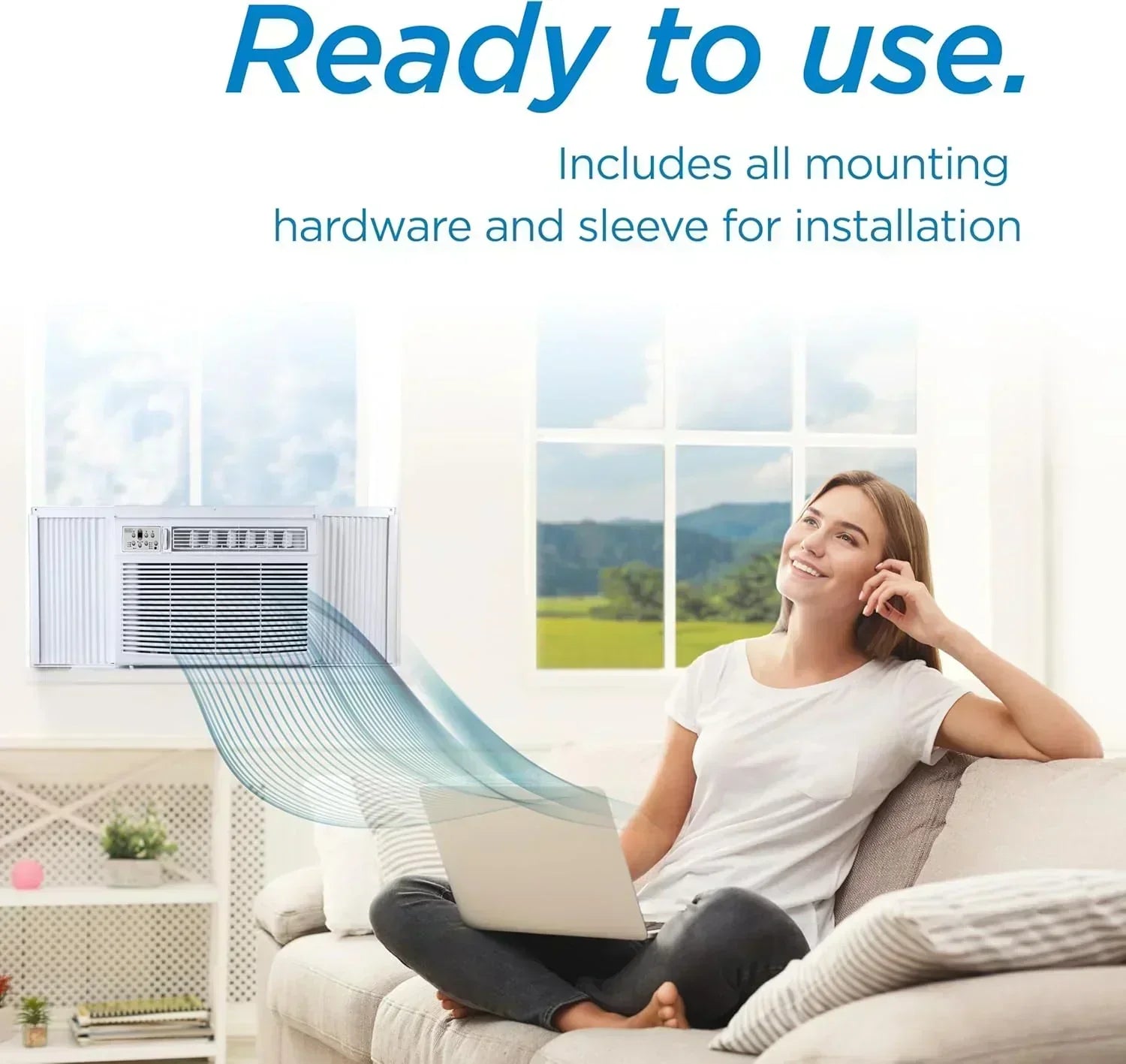 BLACK+DECKER Window Air Conditioner 5000 BTU Cools Up to 150 Square Feet AC Mechanical Controls