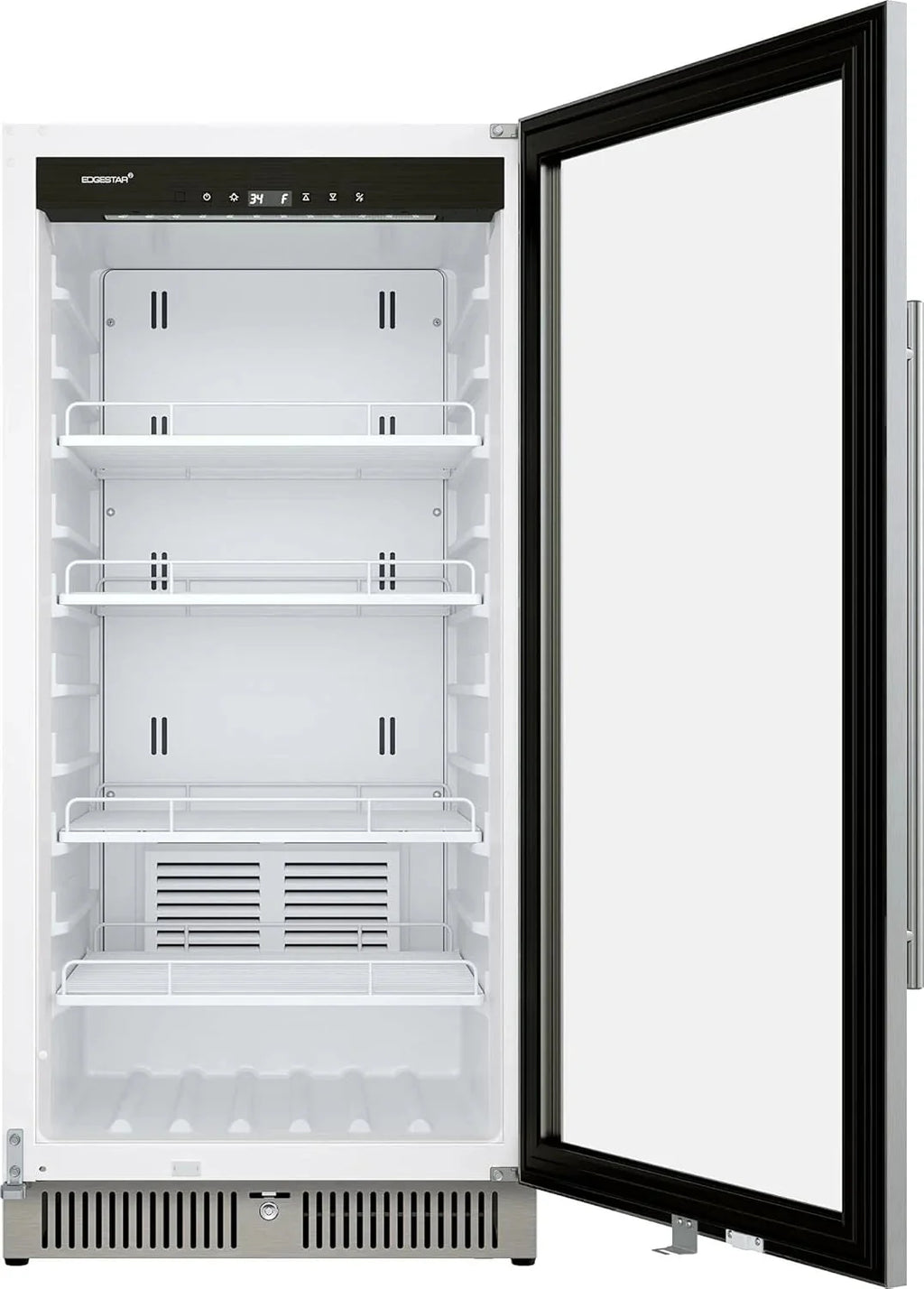 EdgeStar VBM101 22 Wide 10.1 Cu. Ft. Commercial Beverage Merchandiser – Stainless Steel, Temp Alarm, Reversible Door