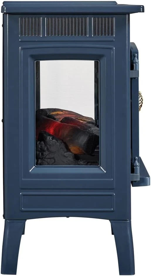 Freestanding Electric Fireplace Stove Heater with 3D Flame Effect for 1,000 Sq. Ft
