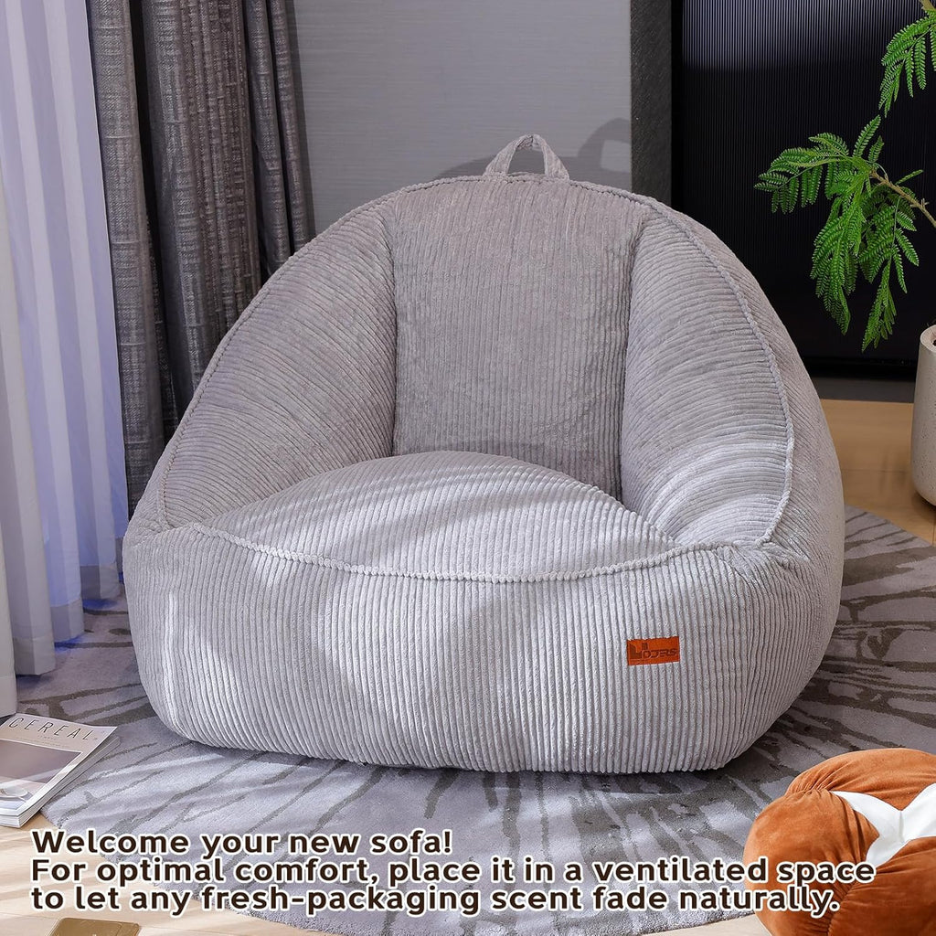 Floor Lazy Sofa for Living Room Gaming & Reading (M-Slate Grey)