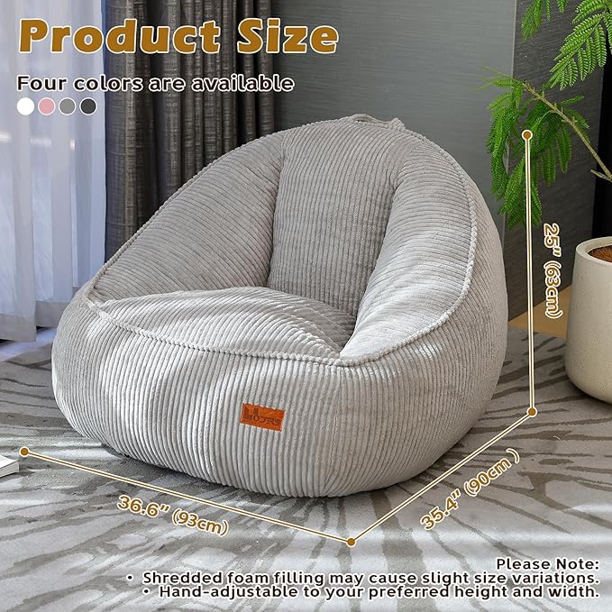Floor Lazy Sofa for Living Room Gaming & Reading (M-Slate Grey)