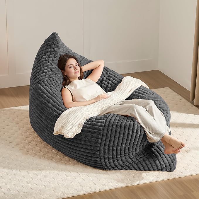 3-in-1 Giant Bean Bag Chair for Adults & Kids