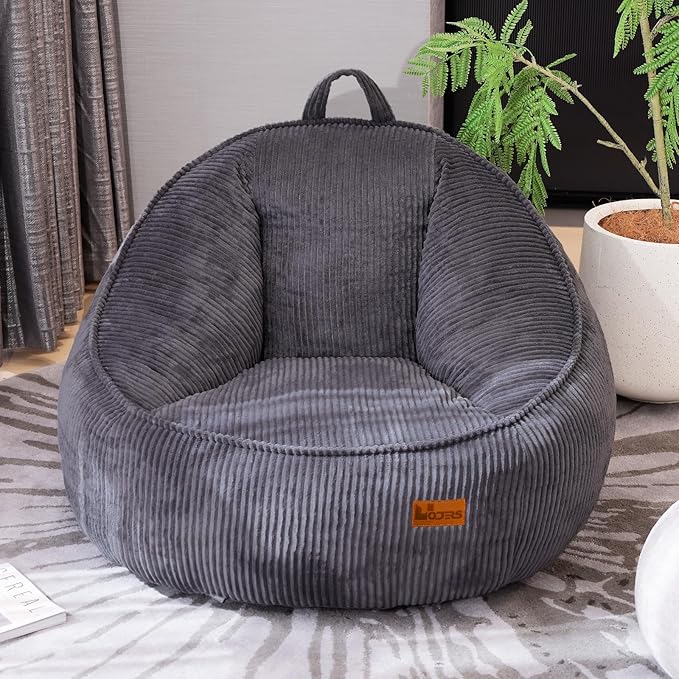 Floor Lazy Sofa for Living Room Gaming & Reading (M-Slate Grey)