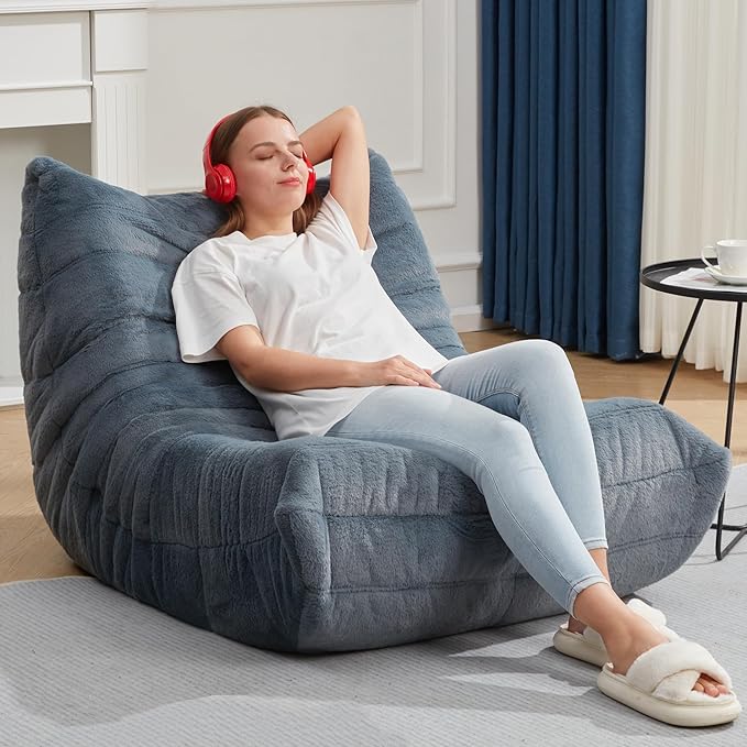 Giant Memory Foam Bean Bag Chair for Adults, Ultra-Soft Plush Lazy Sofa