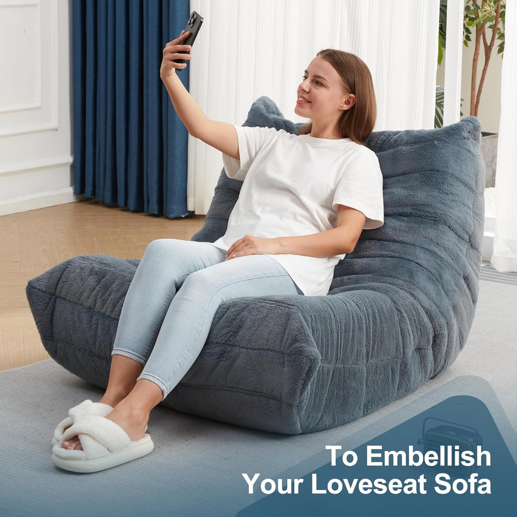 Giant Memory Foam Bean Bag Chair for Adults, Ultra-Soft Plush Lazy Sofa