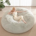 Faux Fur Washable Bean Bag Chair Cover(No Filler) for Textile Plush Toys