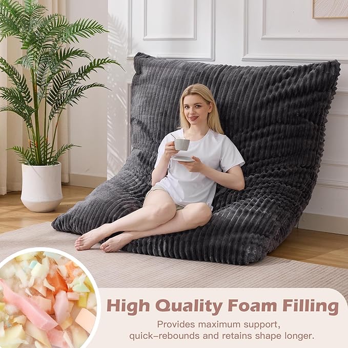 3-in-1 Giant Bean Bag Chair for Adults & Kids