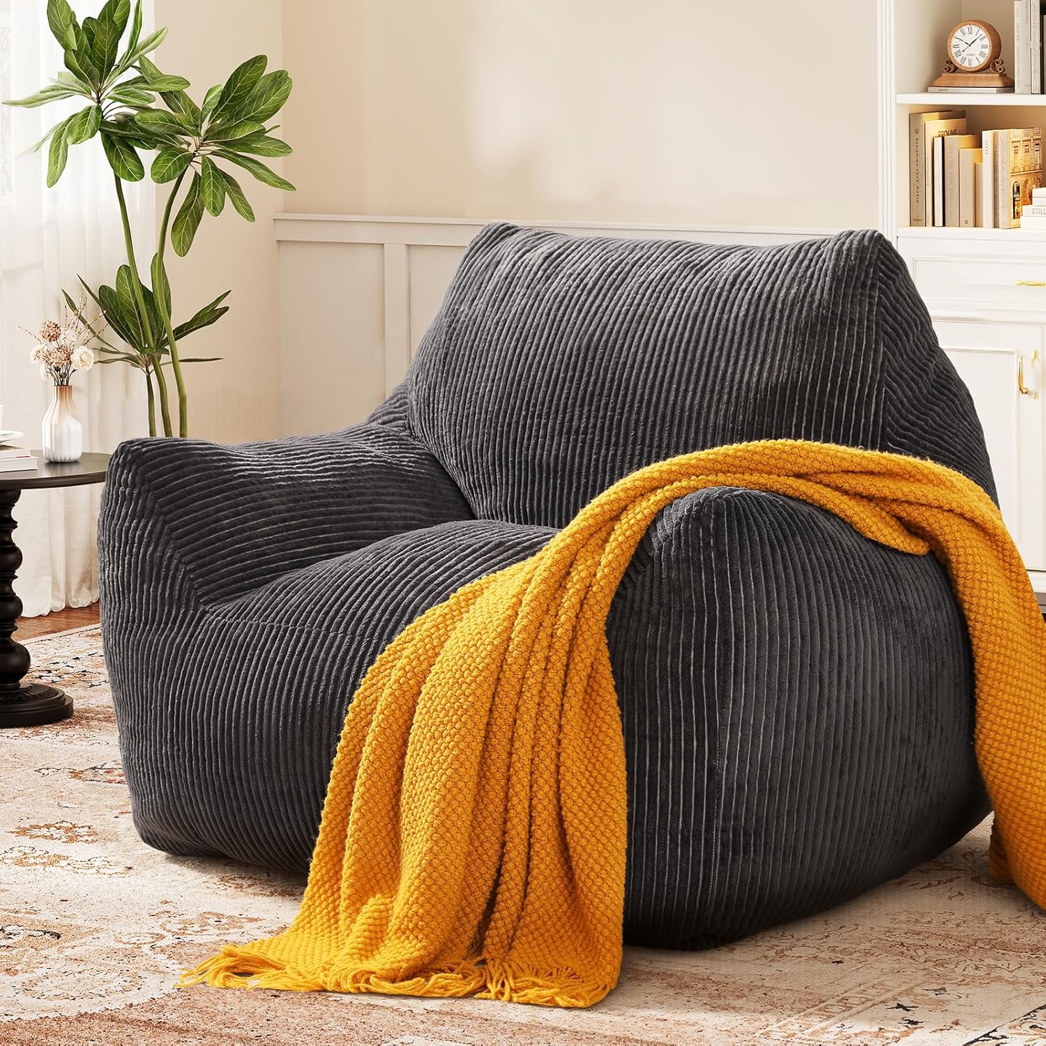 Ultra Soft Living Room Bean Bag with Armrests