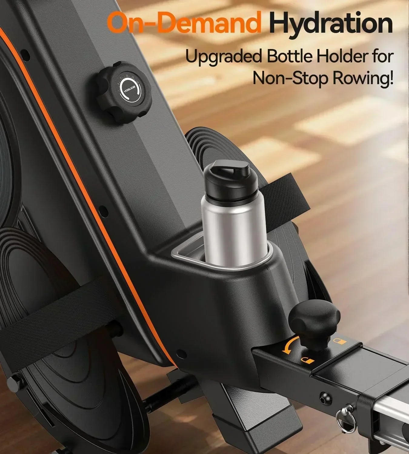 YOSUDA Home Magnet/Water Resistance Rowing Machine Support Bluetooth and Applications