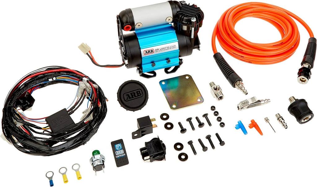 12V' On-Board Twin High Performance Air Compressor, Ideal for Air Lockers Locking Differentials, Tire Inflator, Air Horn, Air Tools and Pneumatic Tools.