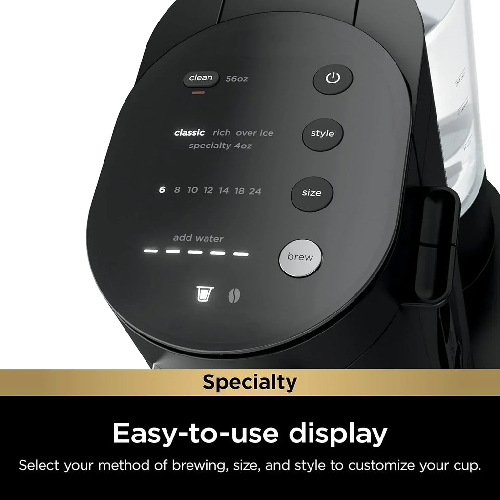 Ninja Coffee Maker Single Cup Brews with pods and grounds K-Cup compatible 4 brewing methods