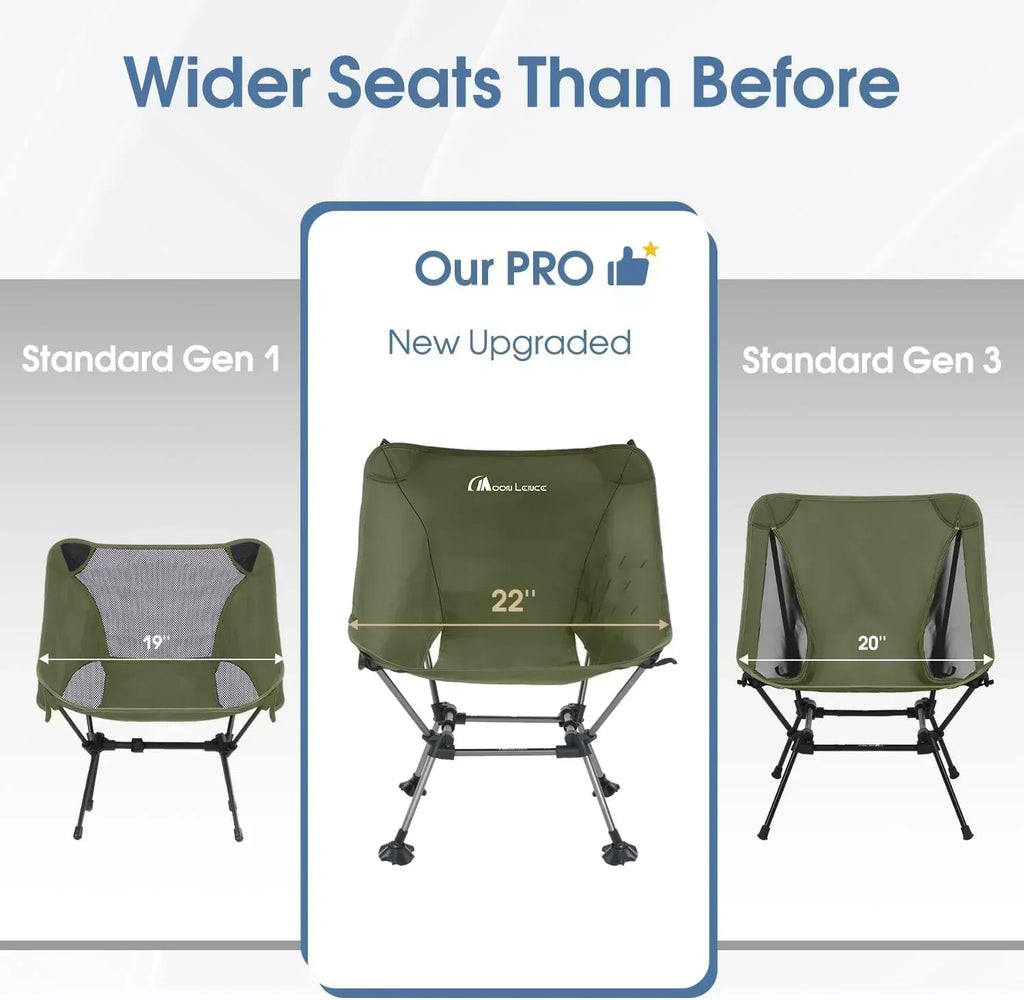 Portable Camping Chair Plus Folding Chair for Backpacking and Hiking