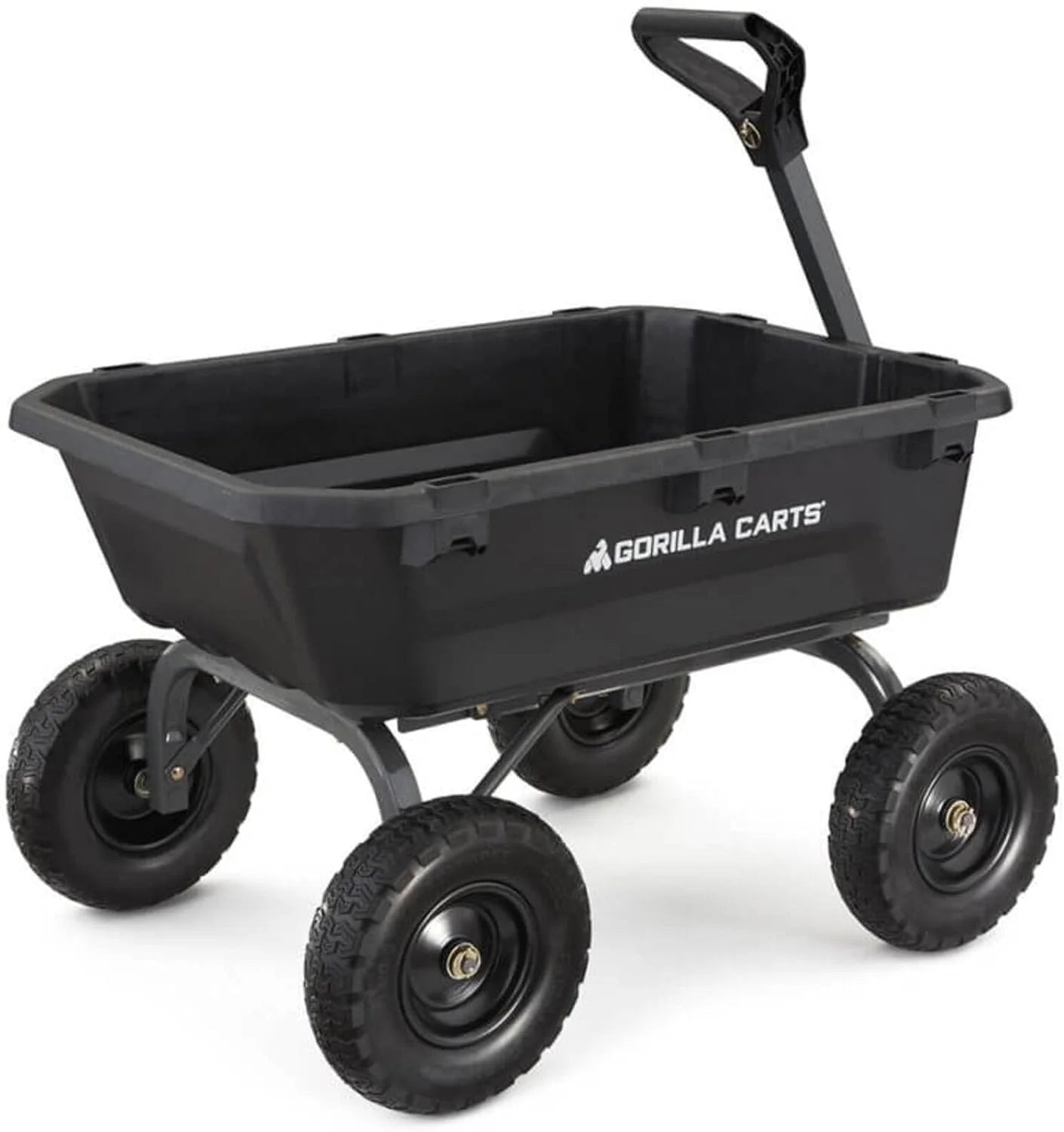 7GCG-NF Heavy-Duty Poly Dump Garden Cart with No-Flat Tires, 7 Cubic Feet, 1200-Pound Capacity, Black, Amazon Exclusive