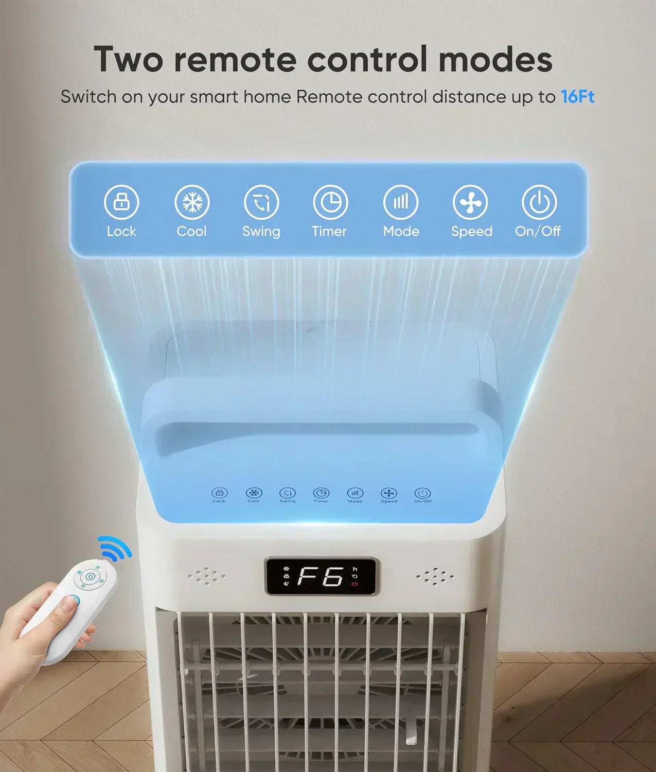 Windowless Portable Air Conditioners Evaporative Air Cooler 3 Modes & 3 Speeds 12H Timer