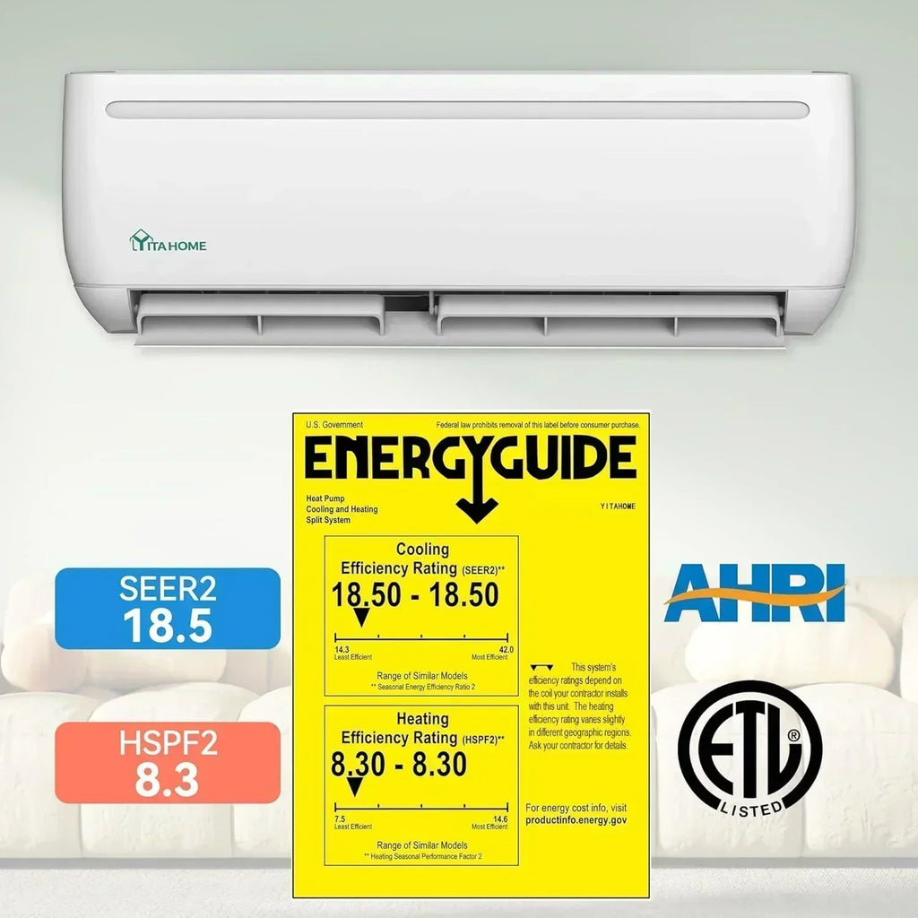 12000 BTU Mini Split Air Conditioner Heat Pump System Wifi Enabled 20 SEER2 115V Inverter Ductless