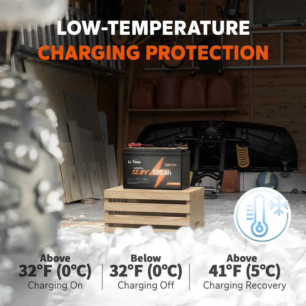 LiTime 12V 100Ah TM LiFePO4 Lithium Battery
