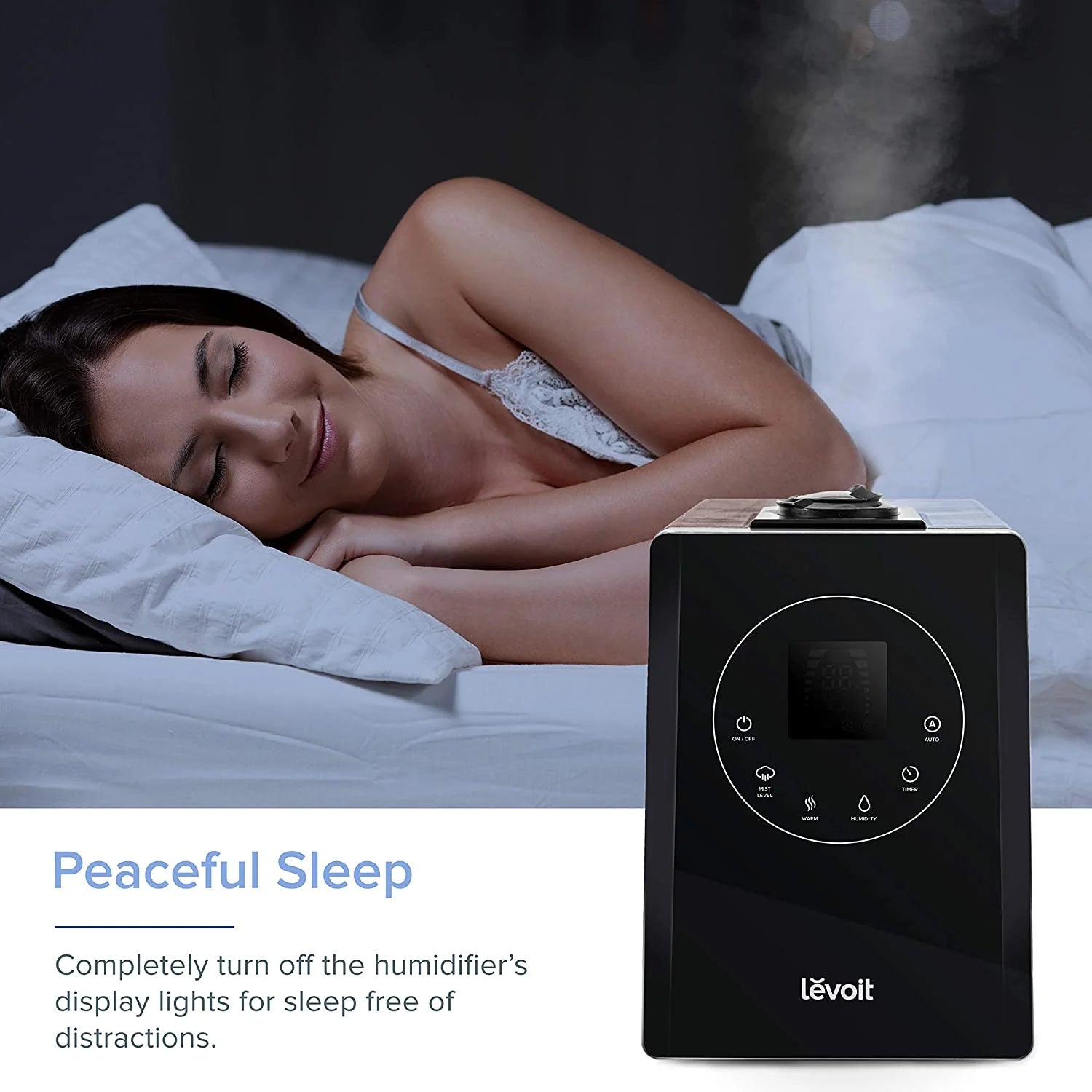 LEVOIT Humidifiers for Bedroom Large Room 6L Warm and Cool Mist for Families Plants with Built-in Humidity Sensor