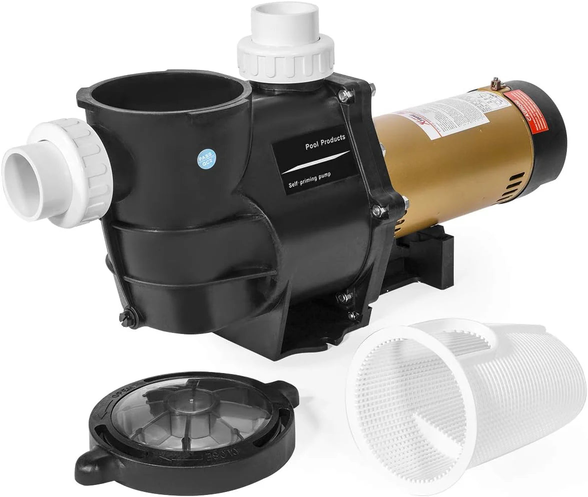 XtremepowerUS 2HP In-Ground Swimming Pool Pump Variable Speed 2 Inlet 230V High Flo w/ Slip-On Fitting