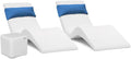Classic White - in-Pool Chaise Lounger – Designed for Water Depths Up to 9” – Aqua Outdoors – Set of 2 – Compatible with All Pool Types - Poolside & Sun Deck Tanning