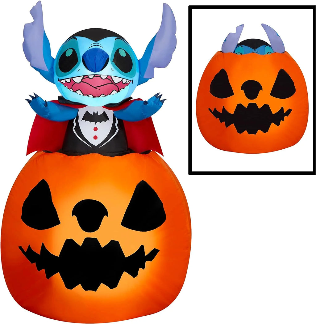 5 Air Blown Animated Rise Vampire Stitch Pumpkin Yard Decor