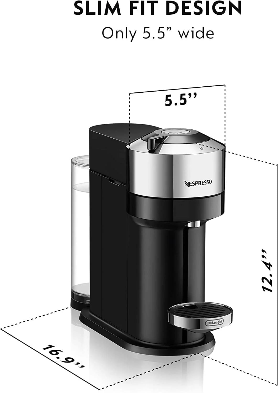 Nespresso Vertuo Next by De��Longhi White Coffee & Espresso Machine
