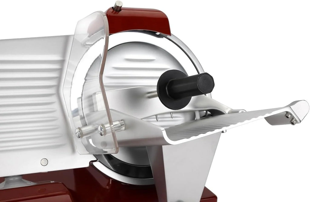 10 Electric Deli Meat Slicer, 240W, Red, Commercial/Home Use