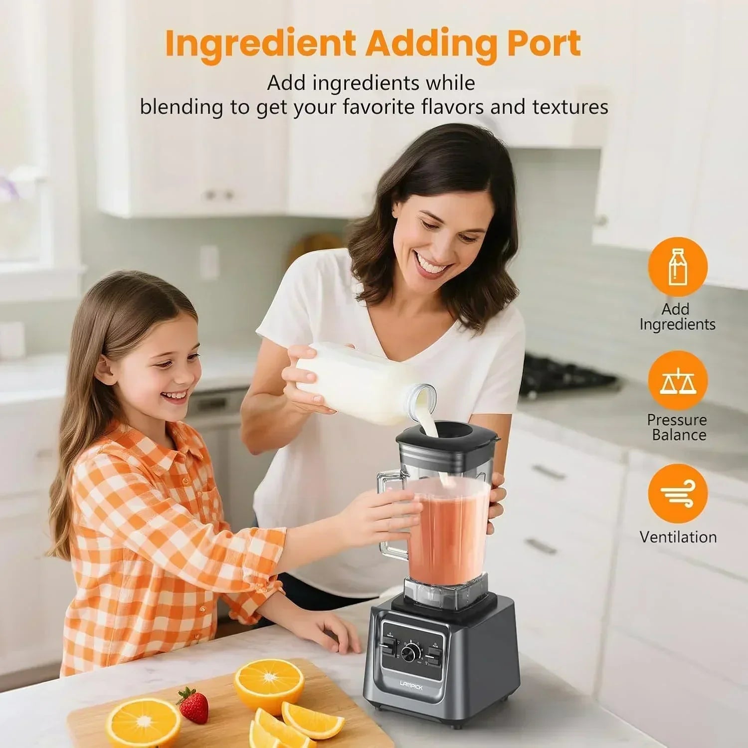 KitchenAid Blender 2000W Professional-Grade High-Speed Countertop Blender with 68oz Blending Jar
