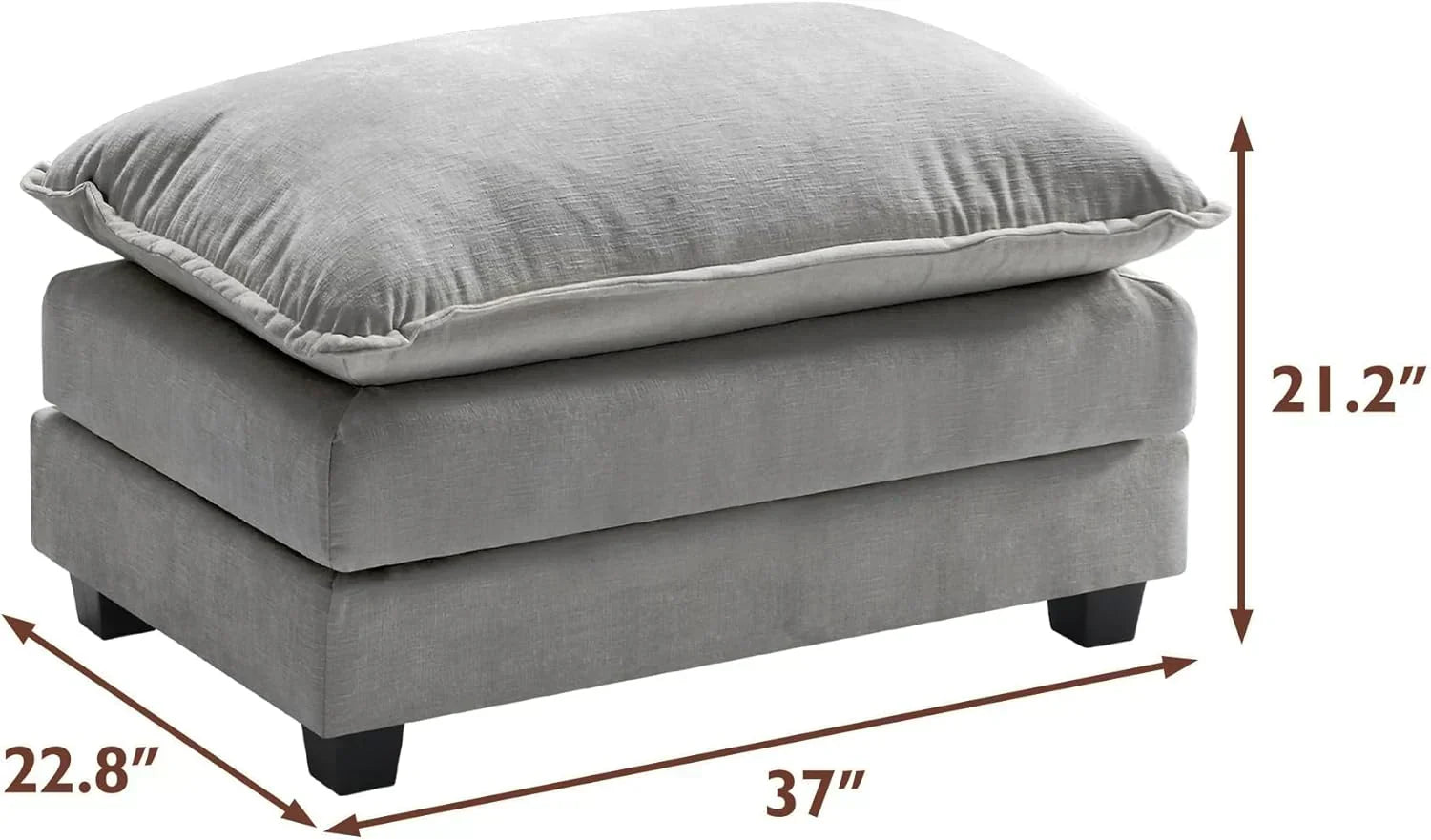 ihanherry 146-inch U-shaped modern sofa modular area cloud sofa